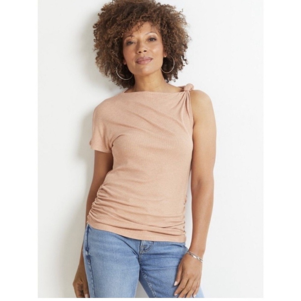 LNA Ribbed One Shoulder Top